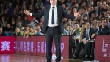 Pablo Laso, en el Palau.