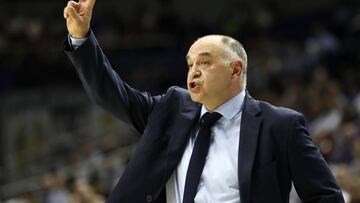 Pablo Laso, entrenador del Real Madrid, durante el segundo partido de semifinales contra el Herbalife Gran Canaria.
