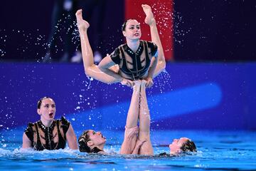 Acrobacia del equipo español.