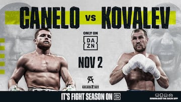 Vive el Canelo vs Kovalev, en directo y en exclusiva en DAZN