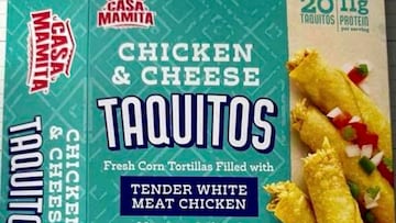 Frozen chicken and cheese taquitos from the Casa Mamita brand have been recalled due to the possible presence of metal objects that have caused dental injuries