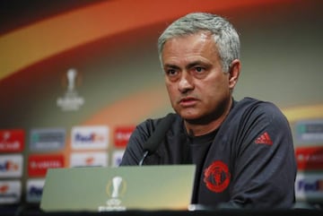 Mourinho during Wednesday's pre-match press conference.