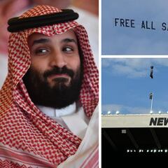 Un avión sobrevuela Newcastle con un desafiante mensaje