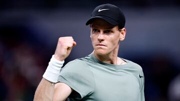 El italiano Jannik Sinner durante uno de sus partidos en China.