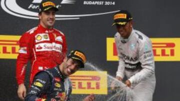 PÓDIUM. Alonso fue segundo en el último Gran Premio de Hungría