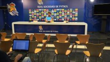 Xabi Prieto en rueda de prensa.