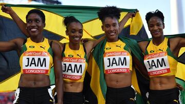 Jamaica s車lo gana un oro de los cuatro posibles en relevos