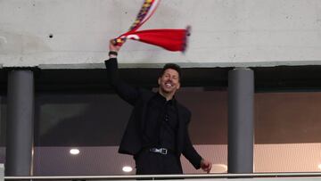 As&iacute; celebr&oacute; Simeone desde el palco la clasificaci&oacute;n del Atl&eacute;tico.