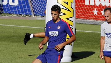 Rodri en el entrenamiento del Atl&eacute;tico. 