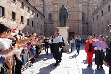Rafa Nadal durante la ceremonia de su investidura como doctor ‘honoris causa’ por la Universidad de Salamanca. El tenista ha sido distinguido por su “resiliencia, humildad, disciplina, esfuerzo y trabajo en equipo”.