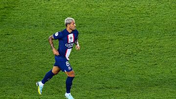 Leandro PAREDES of Paris Saint Germain (PSG) during the French Ligue 1 Uber Eats soccer match between Paris and Montpellier at Parc des Princes on August 13, 2022 in Paris, France. (Photo by Baptiste Fernandez/Icon Sport via Getty Images)