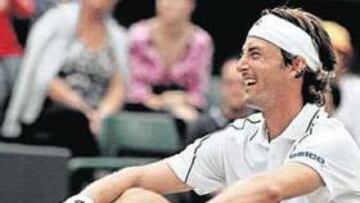 <b>LIBERACIÓN. </b>Juan Carlos Ferrero disfrutó como nunca en su partido frente a James Blake, en el que se vieron puntos de PlayStation.