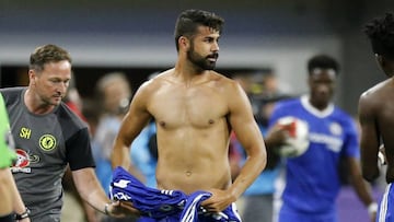 Diego Costa, en el partido de la International Champions Cup entre Mil&aacute;n y Chelsea.