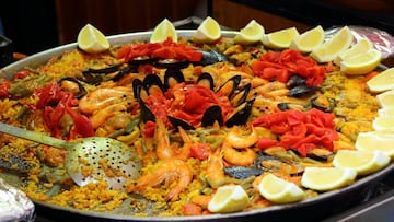 Imagen de la paella.