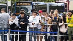 La llegada del Real Madrid a Múnich en imágenes