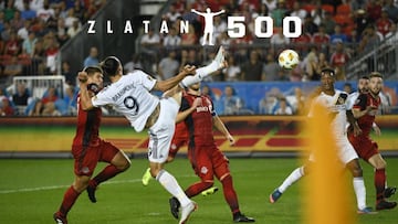 Este sábado el astro sueco del LA Galaxy llegó a los 500 goles en su carrera como profesional y lo hizo de una manera espectacular, formidable