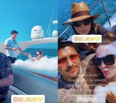 Belinda y Christian Nodal disfrutan de sus vacaciones en Colombia