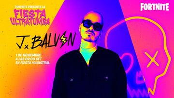 J Balvin dará un concierto en Fiesta Magistral de Fortnite el 1 de noviembre a las 02:00h CET