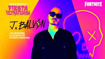 J Balvin dar&aacute; un concierto en Fiesta Magistral de Fortnite el 1 de noviembre a las 02:00h CET