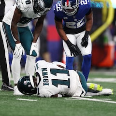 A.J. Brown fuera del Eagles vs. Buccaneers por lesión de rodilla