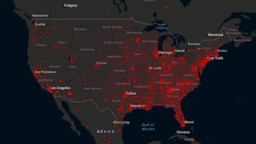 California, Florida y Texas siguen reportando un alto &iacute;ndice de contagios a pesar de contar con un baja considerable. Para este martes fueron menos de 50 mil en USA.