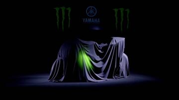 La moto del equipo Yamaha en la previa de la presentaci&oacute;n de 2018.