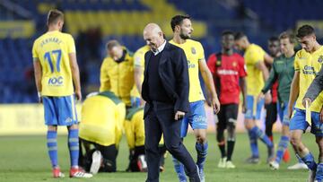 17/03/19 PARTIDO DE SEGUNDA DIVISION LAS PALMAS - MALLORCA PEPE MEL ENTRENADOR TRISTEZA