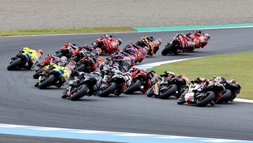 Salida de MotoGP en Motegi.