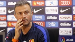 Luis Enrique, en la rueda de prensa previa al Real Sociedad-Barcelona.