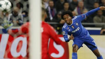 Juan Guillermo Cuadrado marcó el gol del triunfo de Juventus ante Lyon por la Champions League