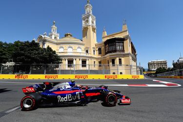 Carlos Sainz durante la clasificación del GP de Azerbaiyán.
