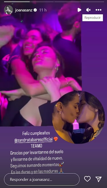 Joana Sanz vuelve a las redes con un sensual beso y un dardo a Alves