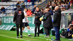 Cristóbal Parralo, en un partido del Racing de Ferrol.