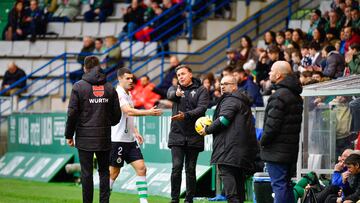 Cristóbal Parralo, en un partido del Racing de Ferrol.