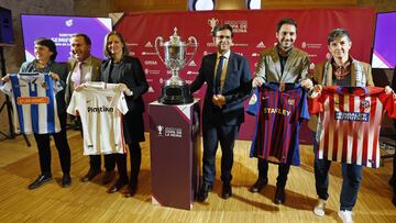 Los protagonistas de la Copa durante el sorteo.