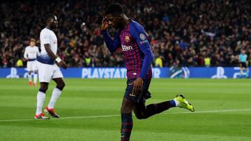 Dembélé hizo un gol con cosas de Messi y detalles de Neymar