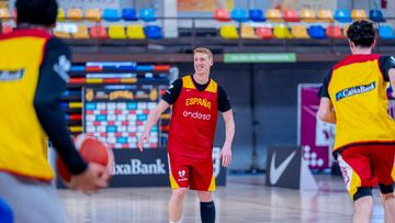 Alberto Díaz, capitán de la Selección, durante un entrenamiento en Guadalajara.