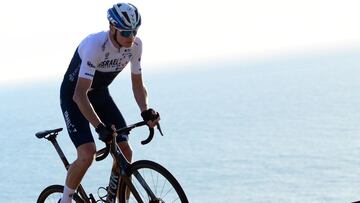 Chris Froome, durante un entrenamiento con el equipo Israel.