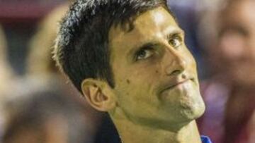 El serbio Novak Djokovic durante su partido ante el espa&ntilde;ol Rafa Nadal en el Master 1.000 de Canad&aacute;.