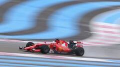 Vettel en Paul Ricard, en los primeros entrenamientos de esta temporada, pero con el coche de 2015.