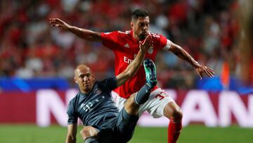 Jardel, jugador del Benfica, durante el partido contra el Bayern de M&uacute;nich.