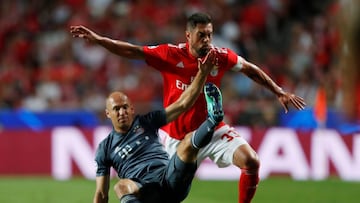 Jardel, jugador del Benfica, durante el partido contra el Bayern de M&uacute;nich.