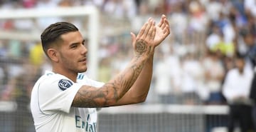 Theo, en su presentación con el Madrid.