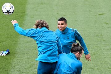 Casemiro, Gareth Bale y Modric.