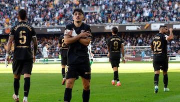 Diego López celebra el 4-1 ante el Betis.