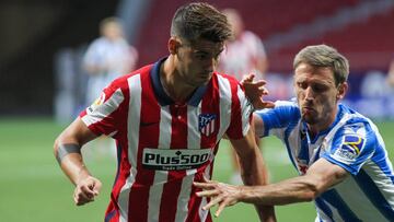 Morata en el Atl&eacute;tico-Real Sociedad