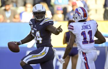 Además de sus 43 tacleadas, Ingram alcanzó las 10.5 capturas en 2017.