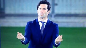 Solari y su gesto que se hizo viral durante el partido