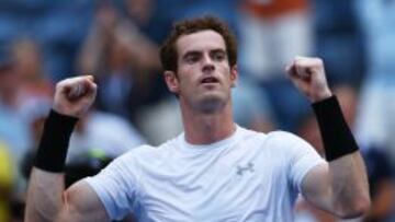 Andy Murray celebra tras concretar una gran remontada ante Andy Murray.