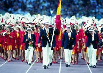 El entonces Principe de Asturias y ahora Rey Felipe VI fue el abanderado español.